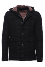 Bag Pocket Felt Hooded 4 Pocket Black Coat-Wessi