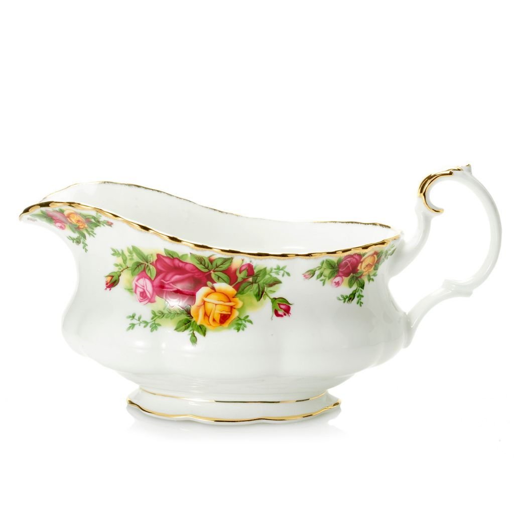 Royal Albert Old Country Roses 15 oz Bone China Gravy Boat
