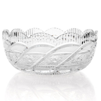 House of Waterford 8" Handmade Diamond, Upright & Wedge Cut Bowl