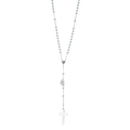 Waterford Crystal Tranquility 15.5" Blue Glass Beaded Rosary