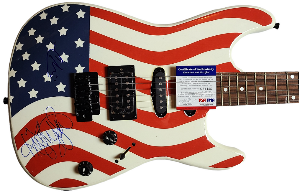 Kristy Lee Cook & Chikezie American Idol Signed Guitar PSA PSA