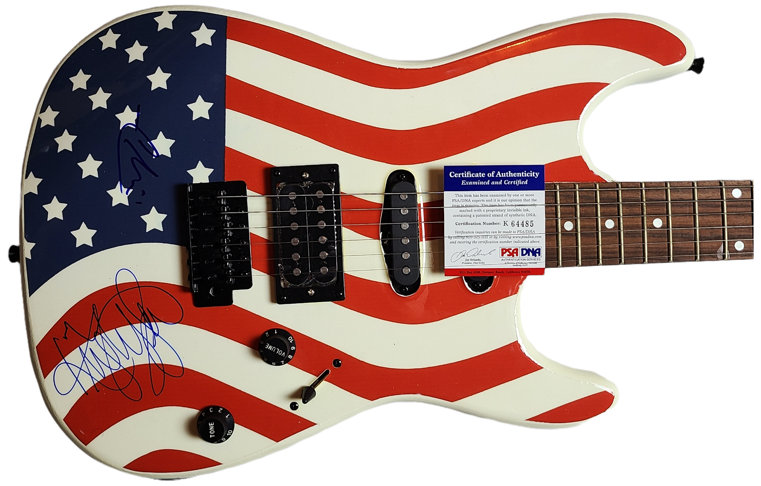 Kristy Lee Cook & Chikezie American Idol Signed Guitar PSA PSA