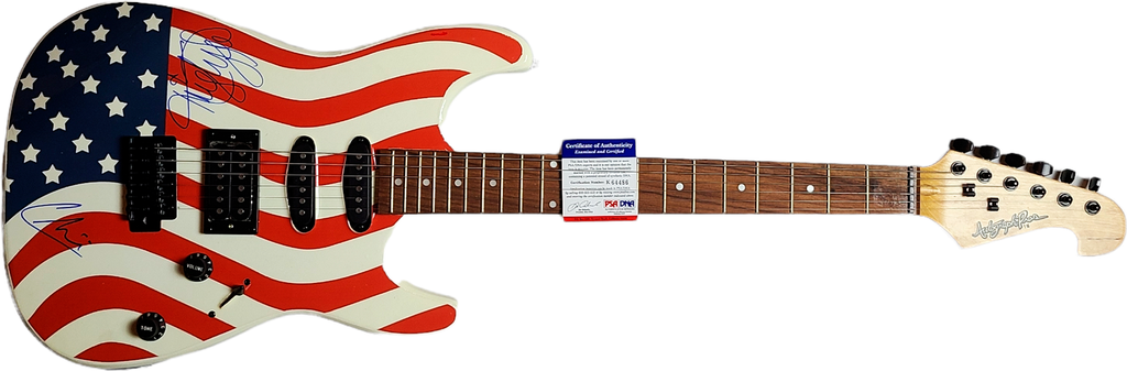 Kristy Lee Cook & Chikezie American Idol Signed Guitar PSA PSA
