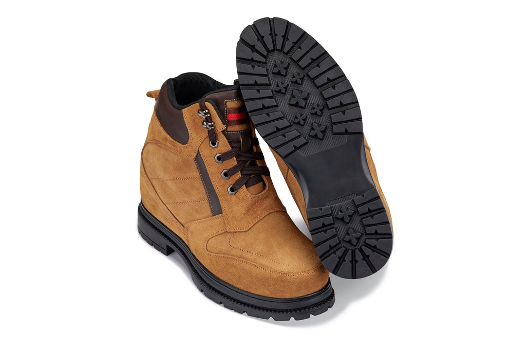 CALDEN 5.2-Inch Taller Brown Nubuck Elevator Boots K881803