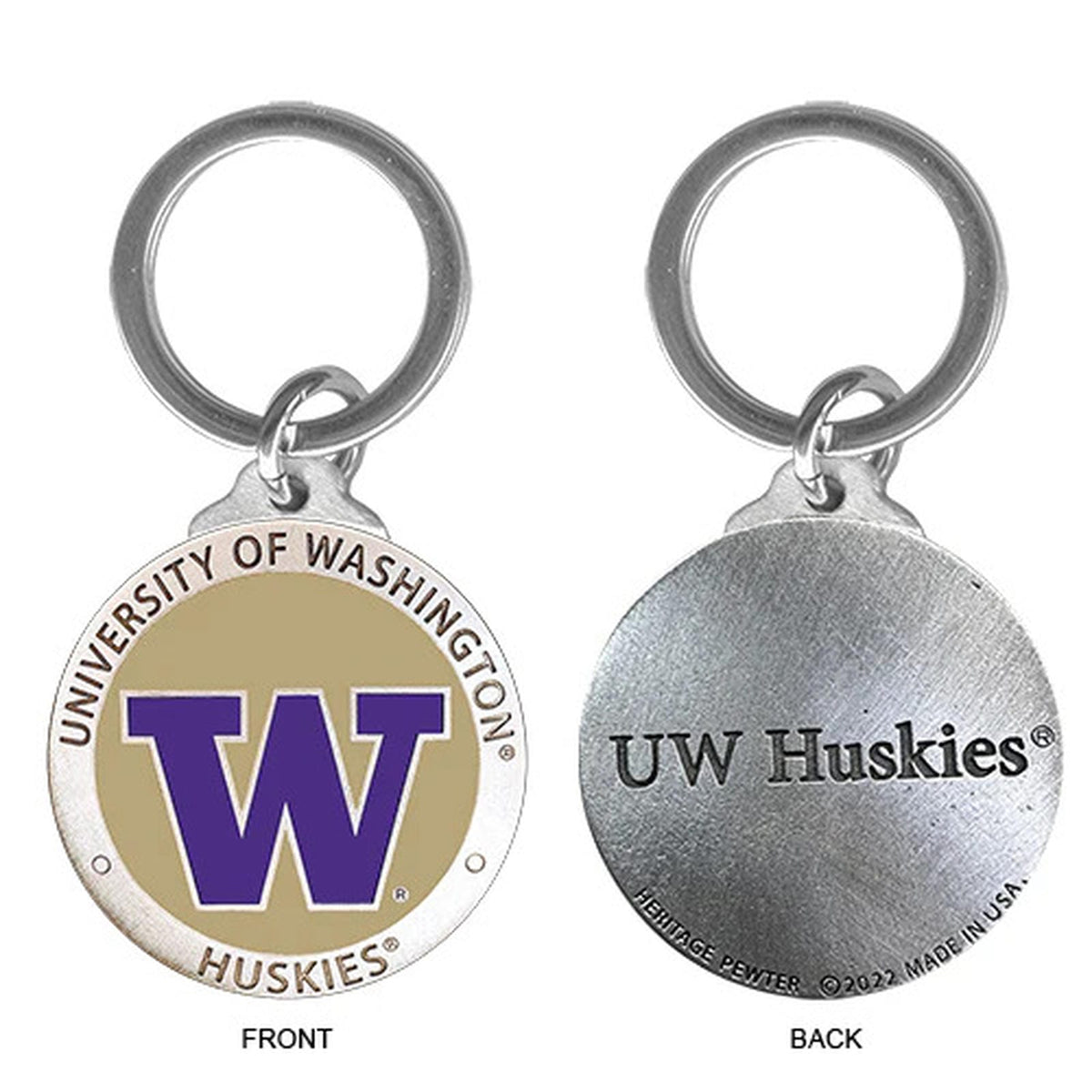 University of Washington Keychain w/ Backtext
