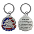 America's 250th Anniversary Eagle Head with Flag Key Chain w/ Back Text