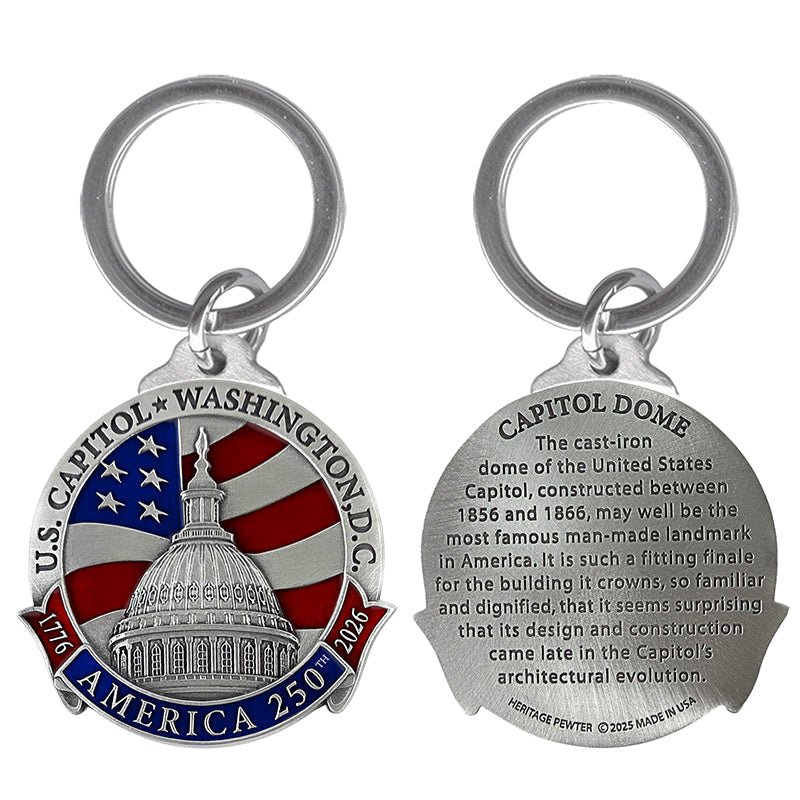 America's 250th Anniversary Capitol Dome Key Chain w/ Back Text