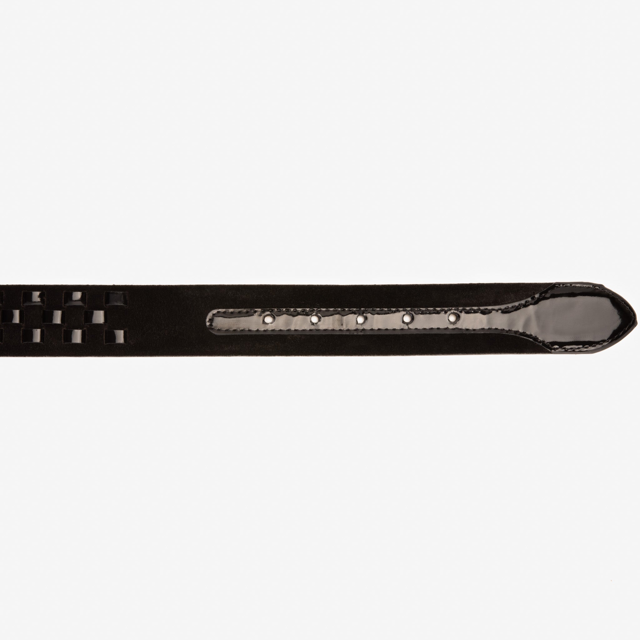 The Eugene Black & Gold Woven Leather Belt