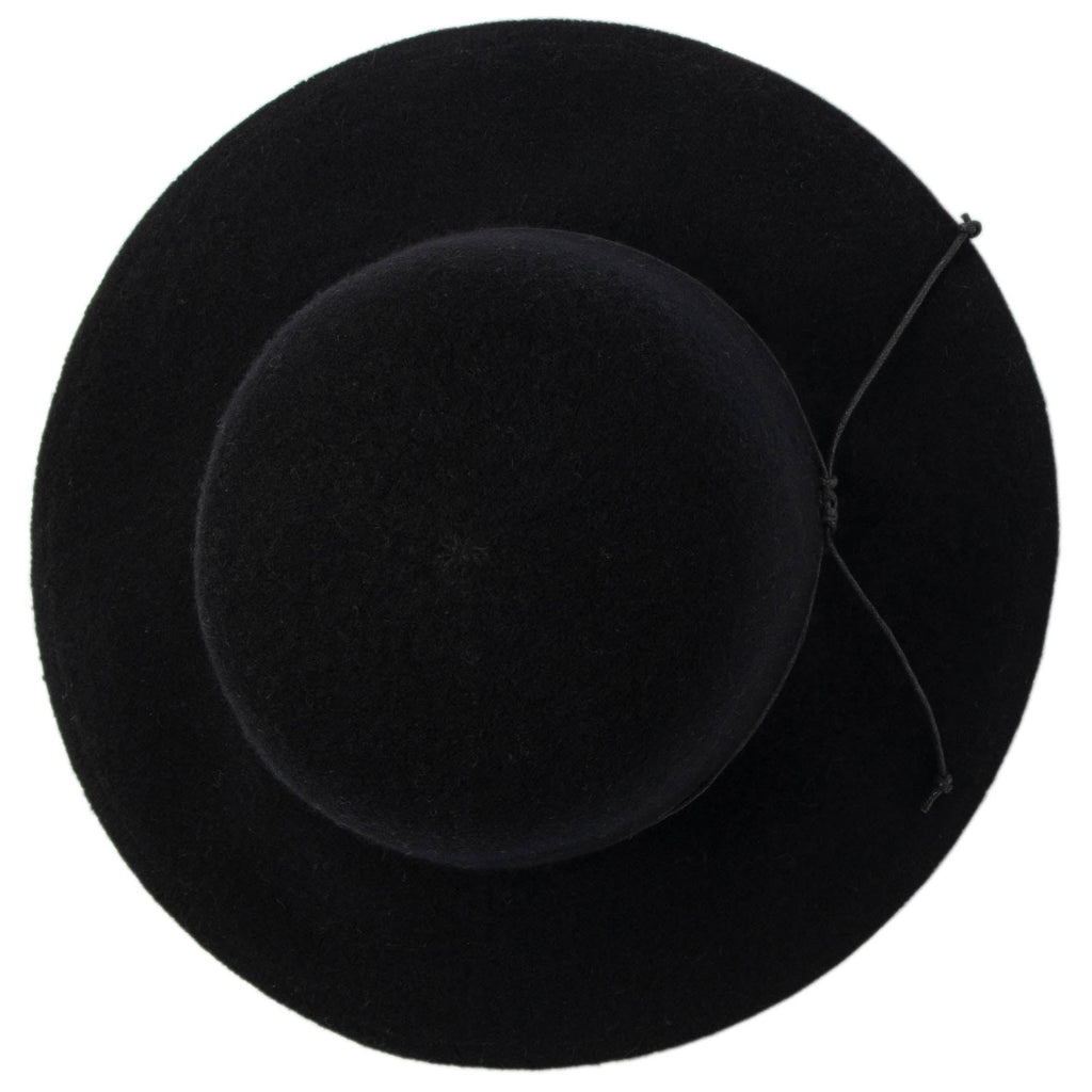 Park Lane - Wool Blend Floppy Hat with Leather Cording Trim