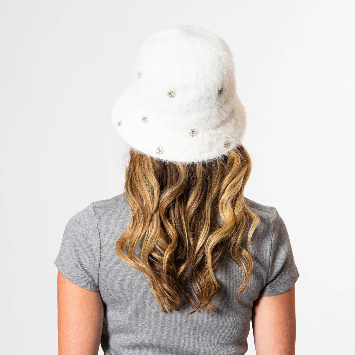 Anita - Bucket Hat with Scattered Silver Gems