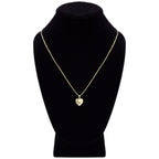 Cubic Zirconia 14K Gold Filled Heart With Flowers Pendant Necklace Set