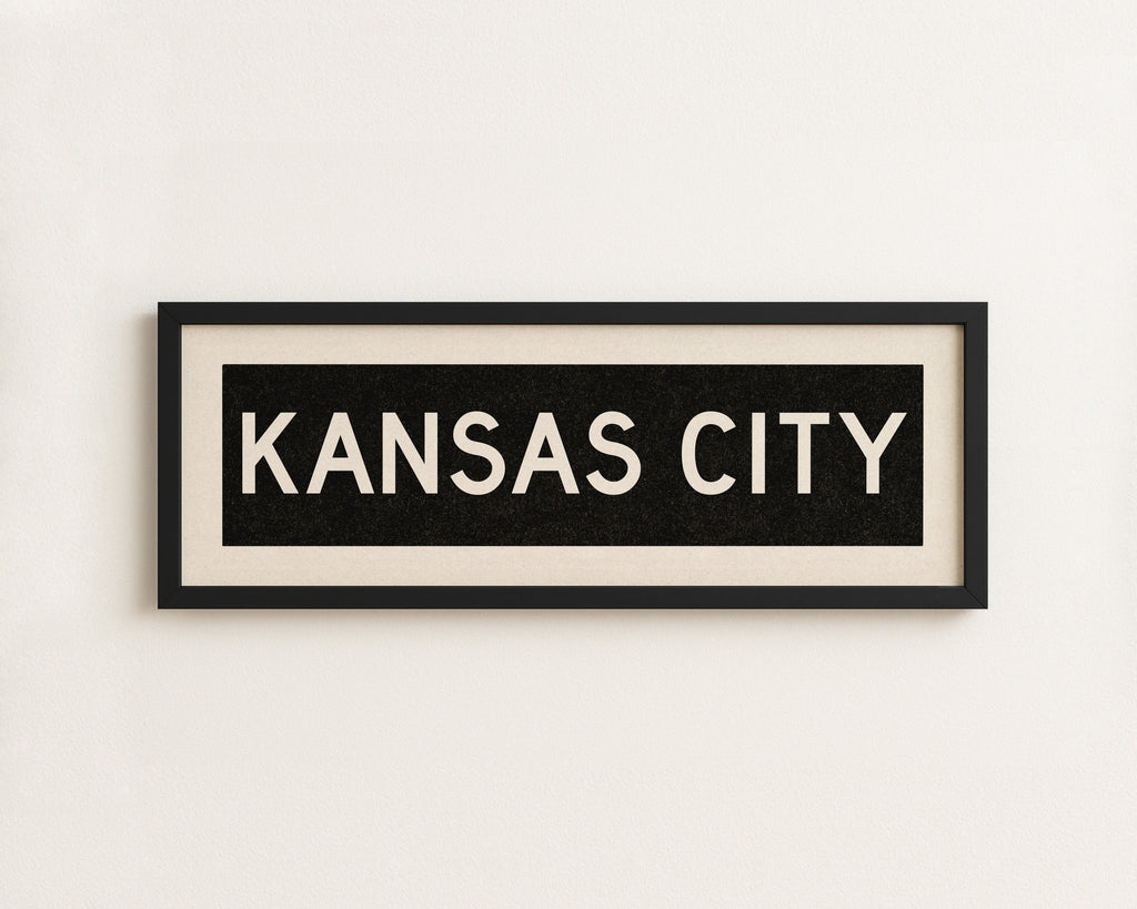 Framed Kansas City Bus Scroll