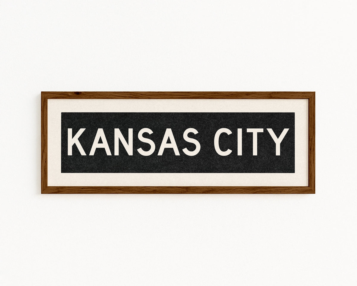 Framed Kansas City Bus Scroll