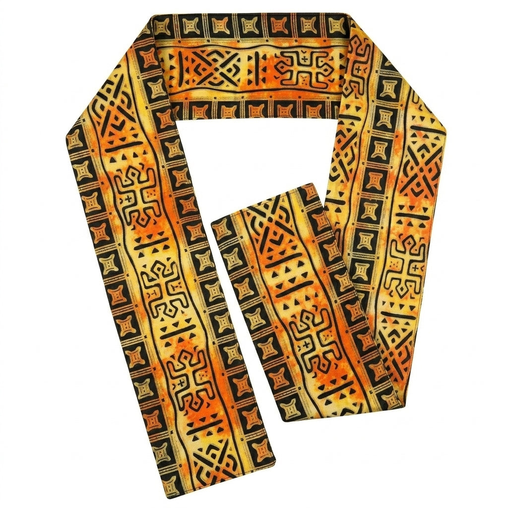 Vittorio Farina Men's Kente Satin Scarf