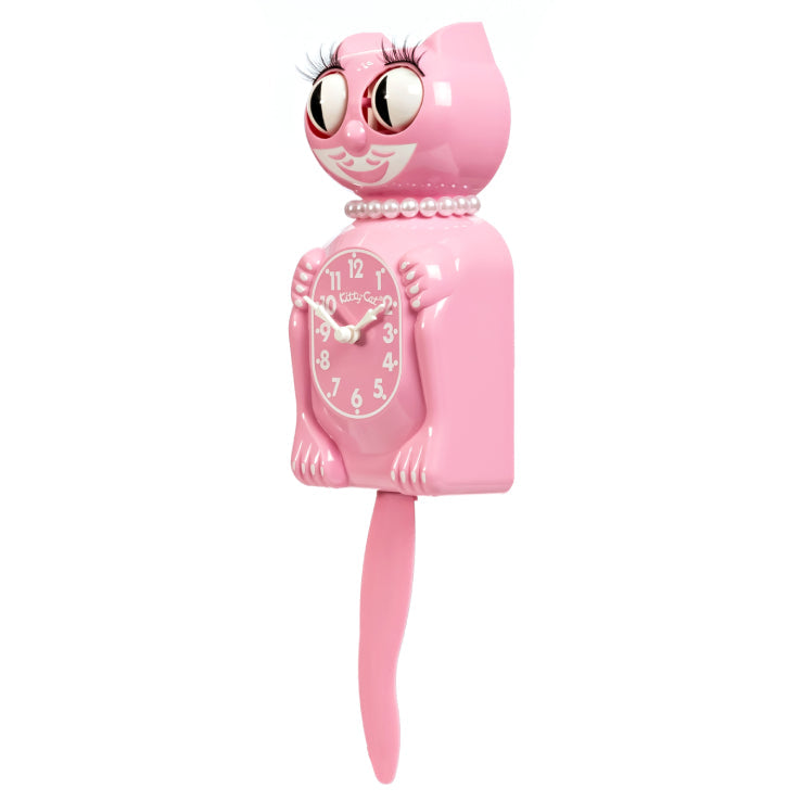 Retired Pink Satin Miss Kitty-Cat Klock (12.75" high)