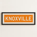 Framed Knoxville Orange Bus Scroll