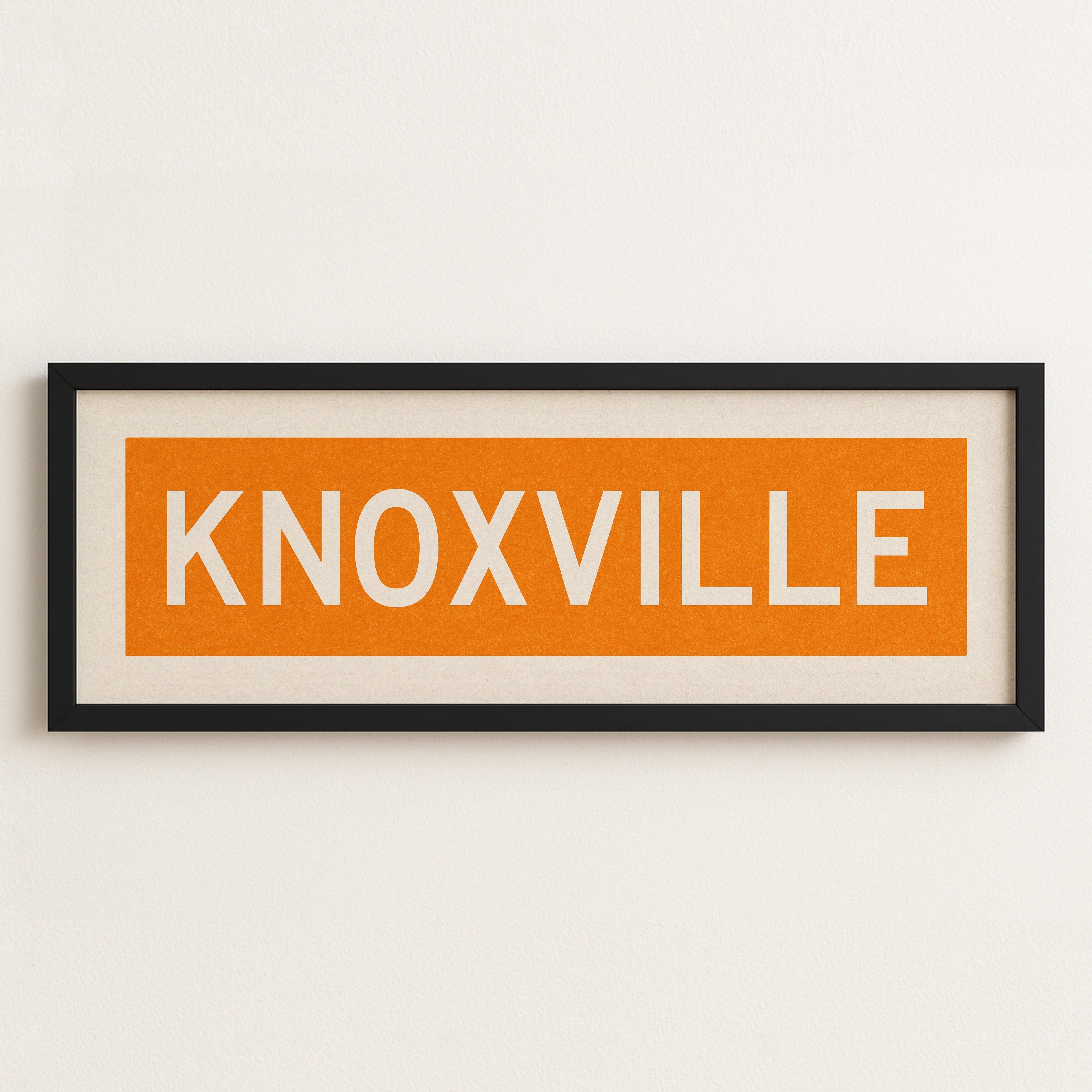 Framed Knoxville Orange Bus Scroll