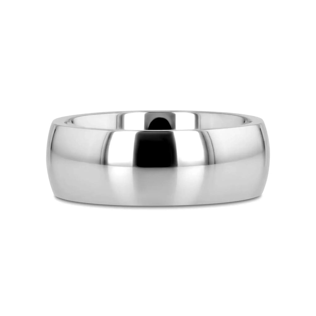 KOBOLD Domed Cobalt Chrome Comfort Fit Ring, Polished Finish — 4mm, 6mm, 8mm