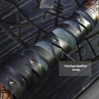 Hand-forged "Ragnarok Kratos axe" with carved handle and Glow-in-the-Dark Runes