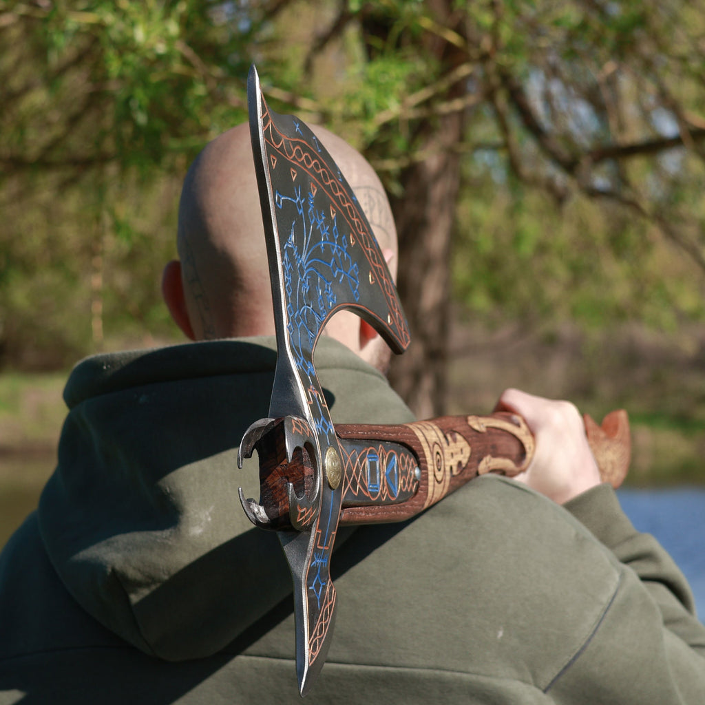 Hand-forged Real Leviathan axe with hardened blade