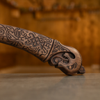 Hand-forged Leviathan axe with leather wrap "Ragnarok Kratos axe"