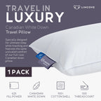 Down And Feather Travel Pillow - Made In Canada
