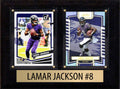 Lamar Jackson Score Donruss 2022 2021  2 Card 6" x 8" Plaque Baltimore Ravens