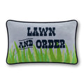 Lawn & Order Needlepoint Pillow