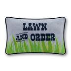 Lawn & Order Needlepoint Pillow