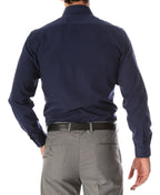 Leo Mens Navy Slim Fit Cotton Dress Shirt