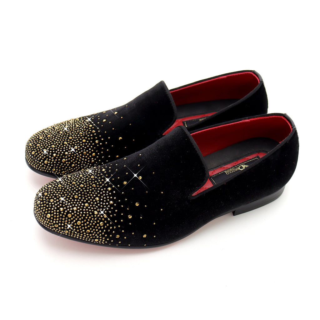 Barocco Sharp Sophistication Men's Loafers - Black/Gold