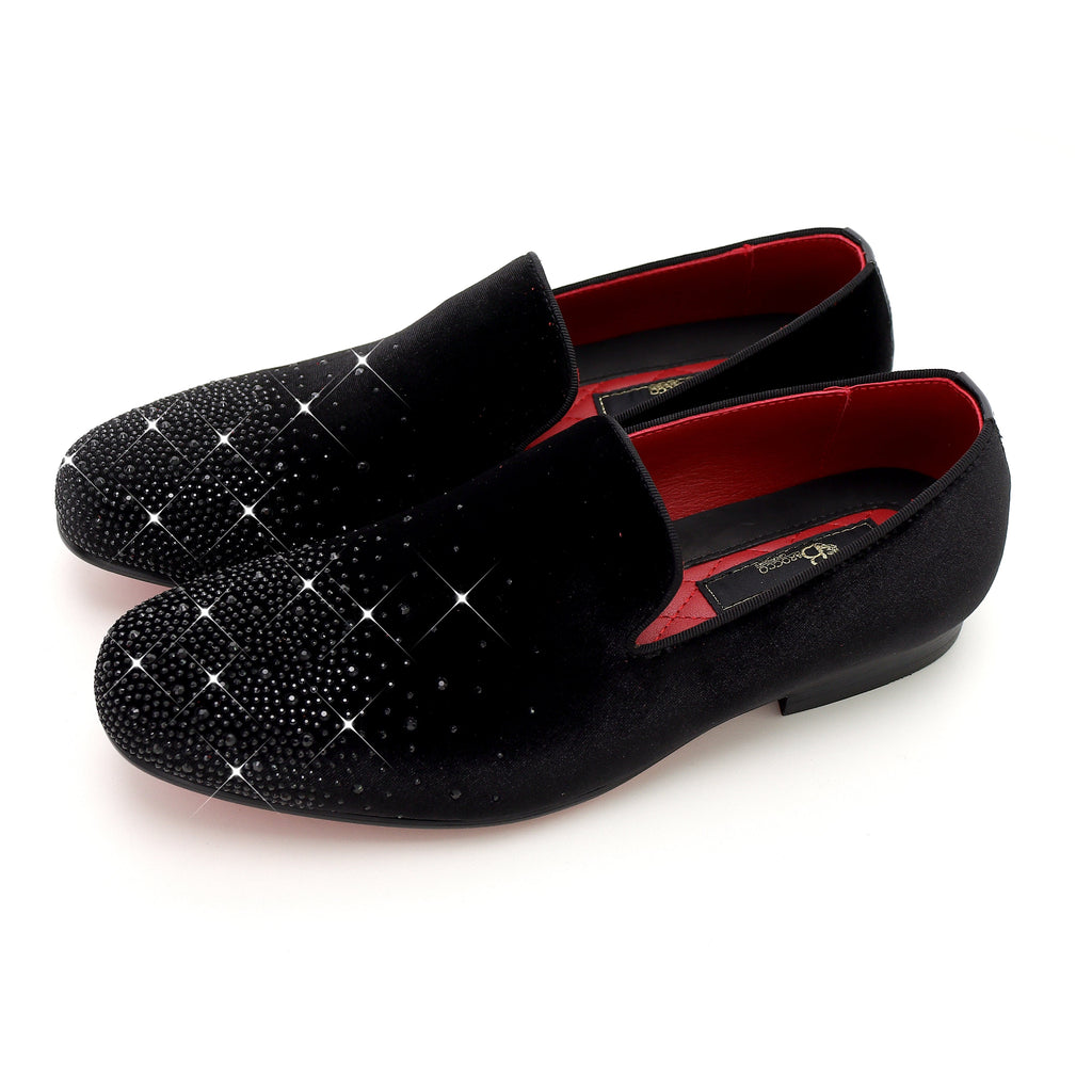 Barocco Sharp Sophistication Men's Loafers - Black/Black
