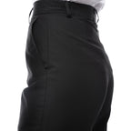 Womens A201 Black Elastic Waistband Dress Pants