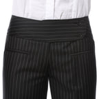 Womens 2789 Black Pinstripe Dress Pants