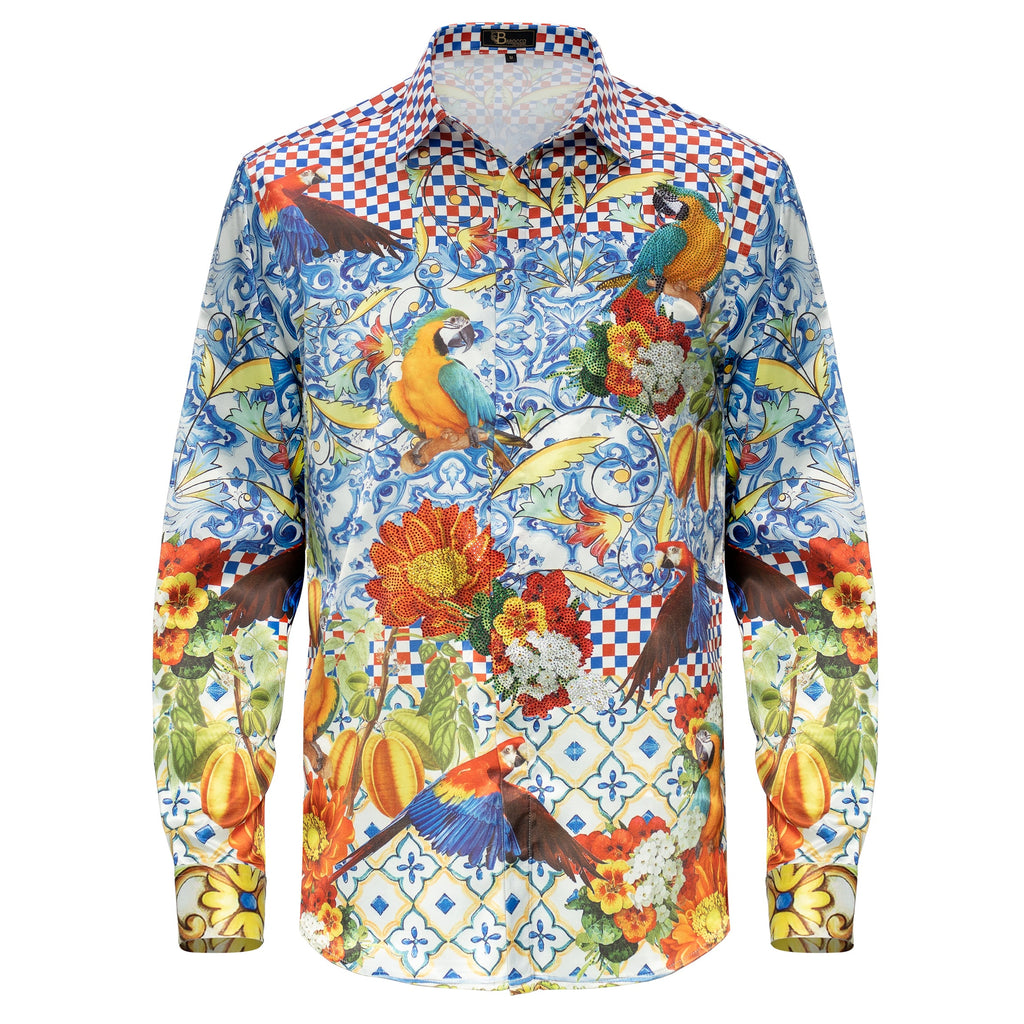 Tropical Mosaic long sleeve shirt MULTI