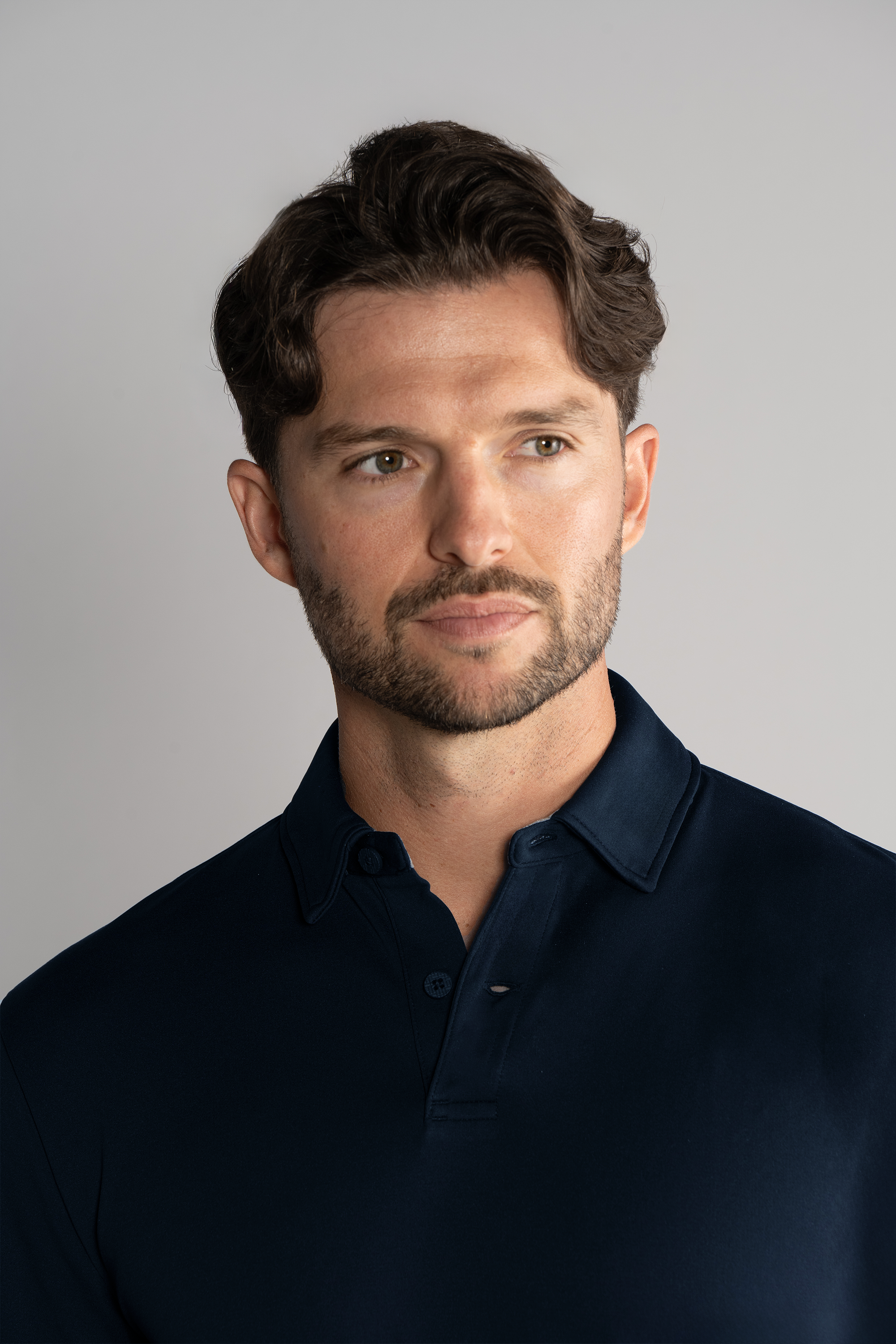 Long Sleeve Polo Solid // Navy