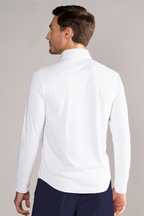 Long Sleeve Button Down Polo Dot // Blue Acorn