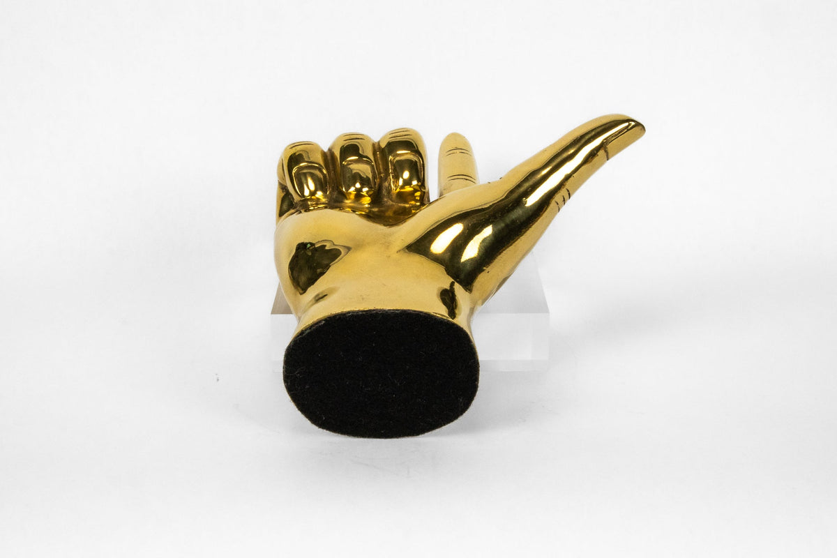 Pony Ears or Mustang Ears Hand Sign Sculpture in Brass