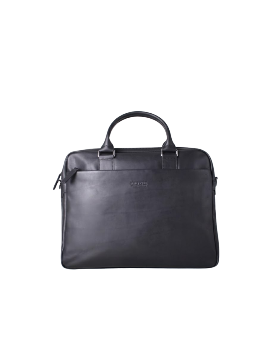 Normandy Men's Briefcase | Black Leather