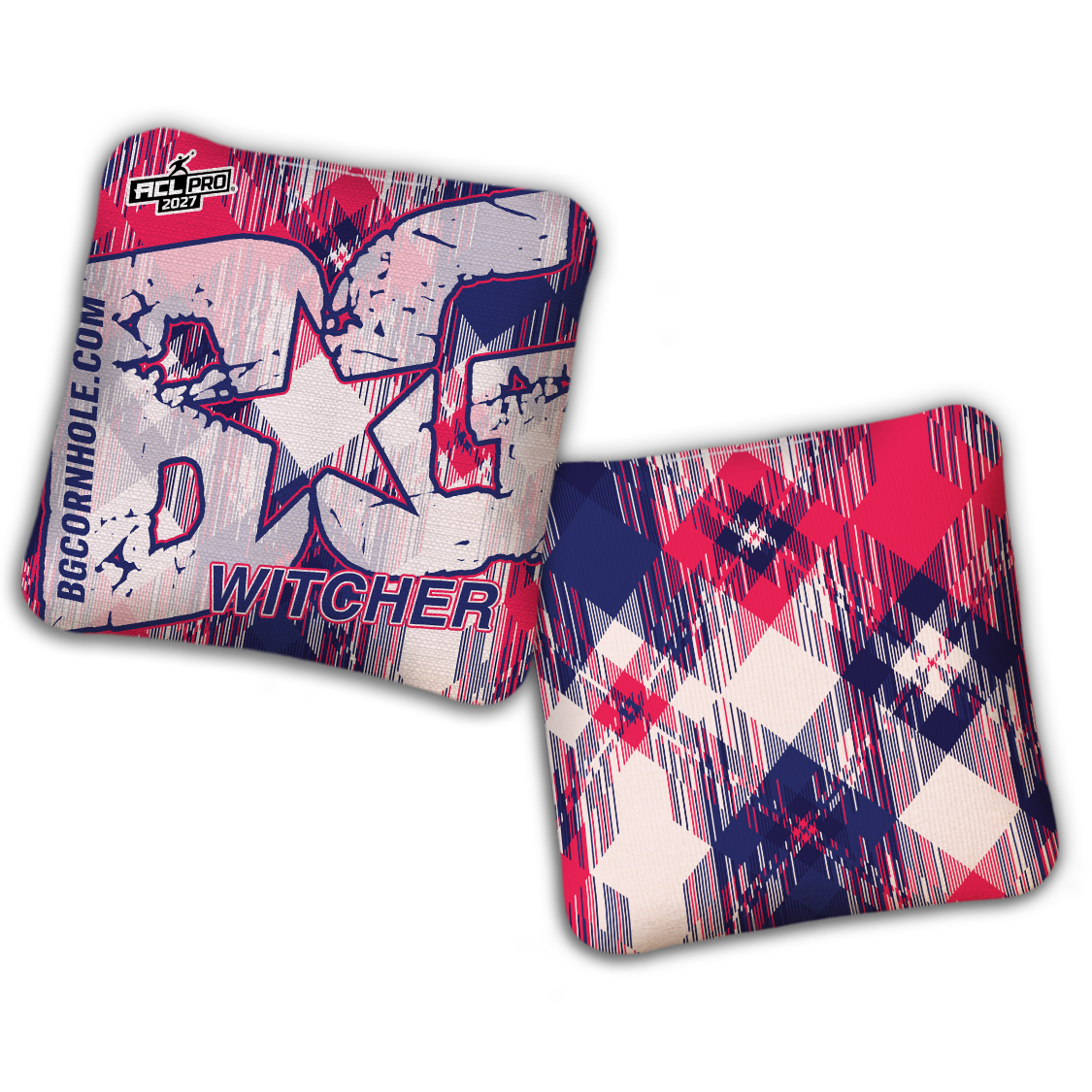 2027 ACL - BG Multiple Bag Models "LUMBERJACK GLITCH" - Pro Stamped Cornhole Bags - SET OF 4 BAGS