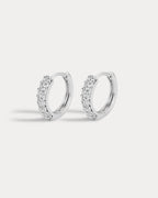 Baby Pave Huggies- Silver