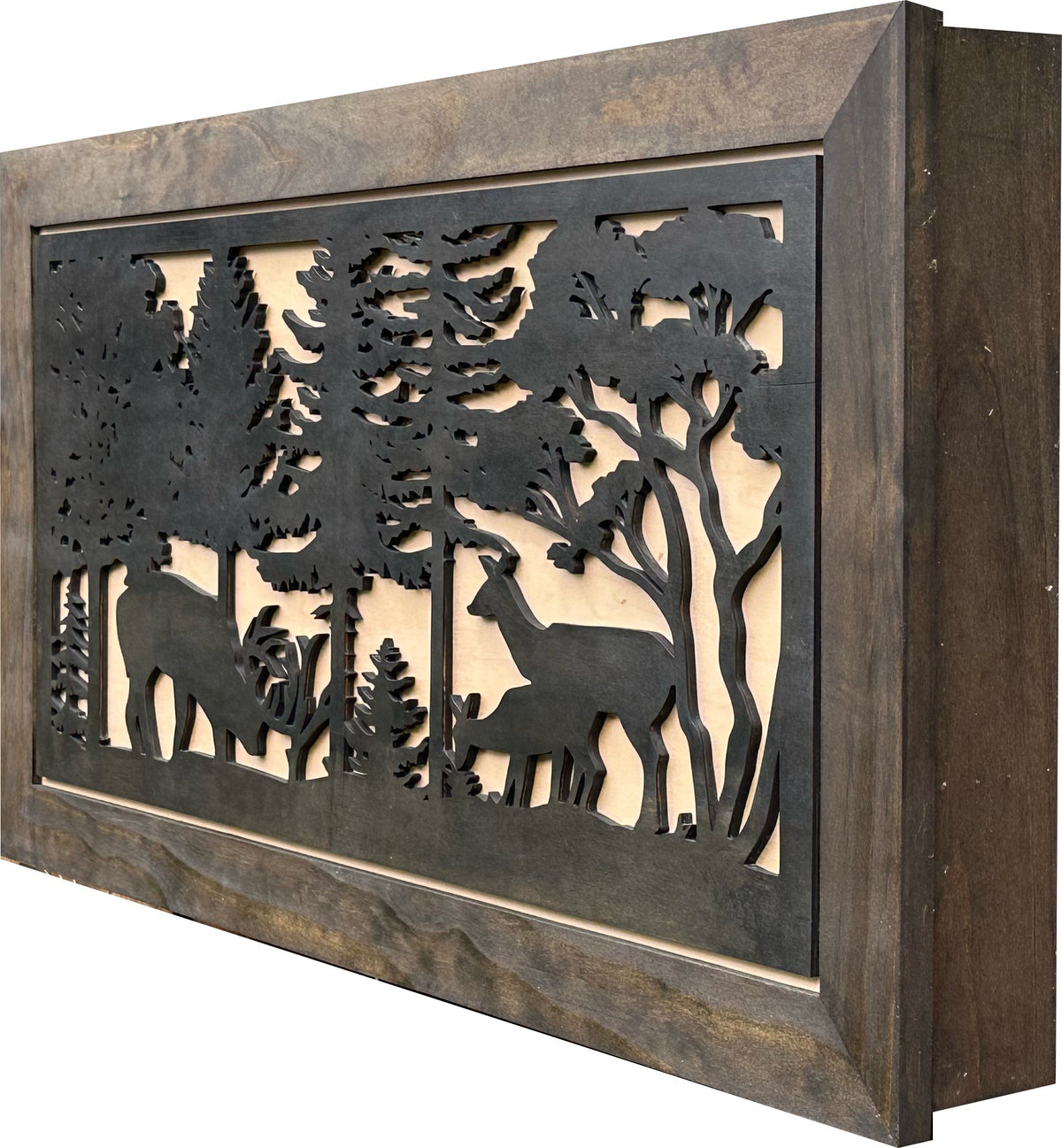 Deer in Woods Large Hidden Gun Concealment Storage with Secure Lock