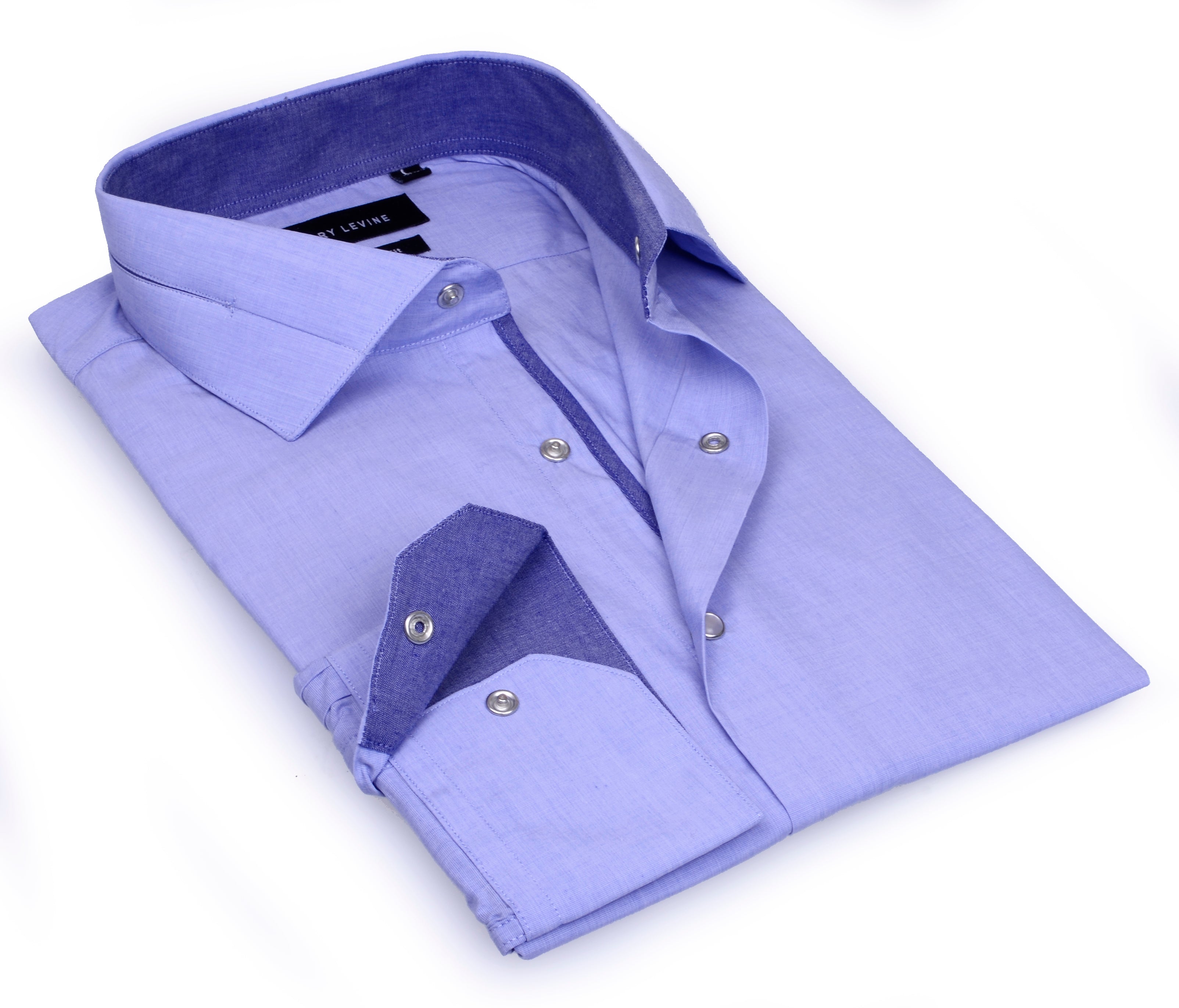Larry Levin Button-Up Shirt //  - Tailored Fit - contrast  trimming - final sale - Size 2X-Large