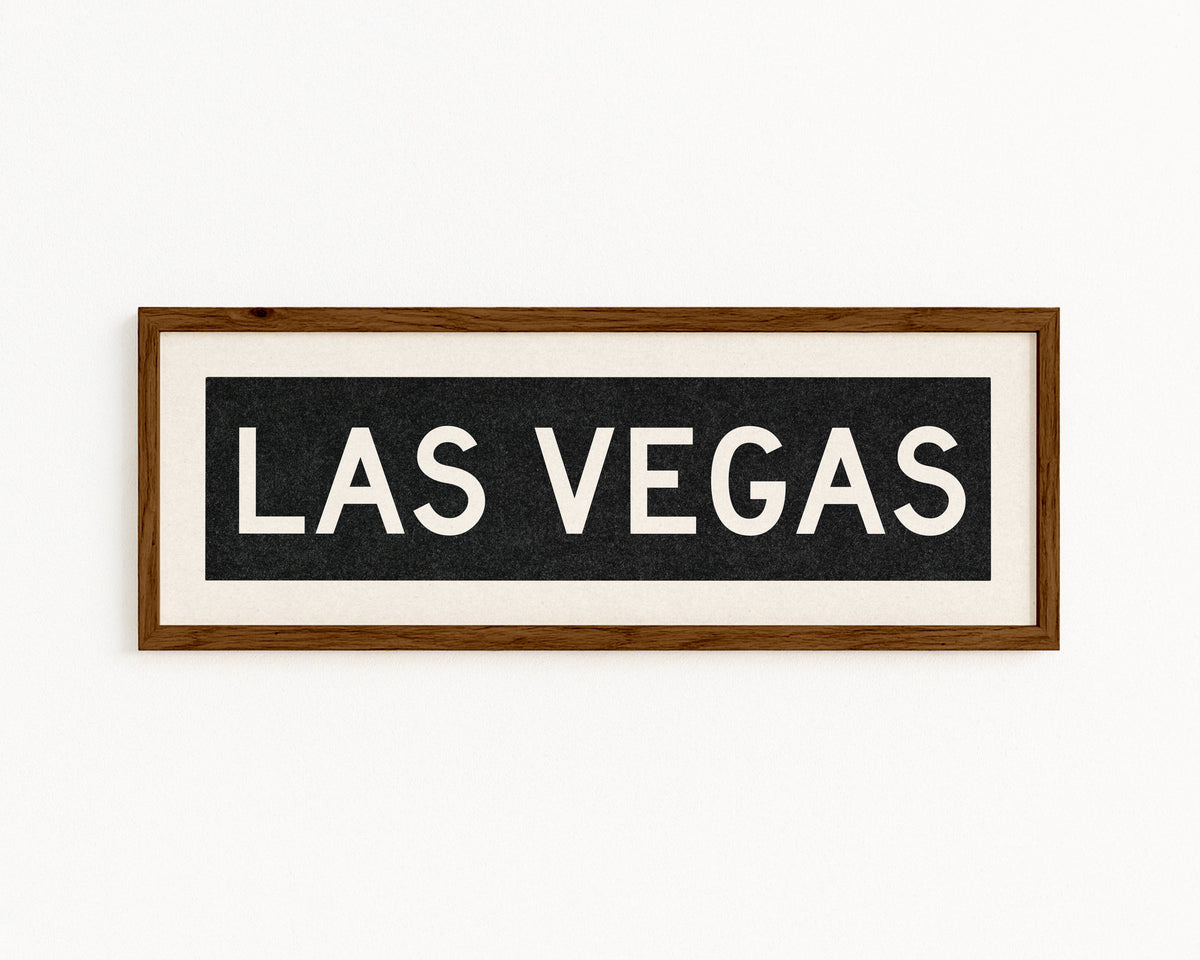 Framed Las Vegas Nevada Bus Scroll