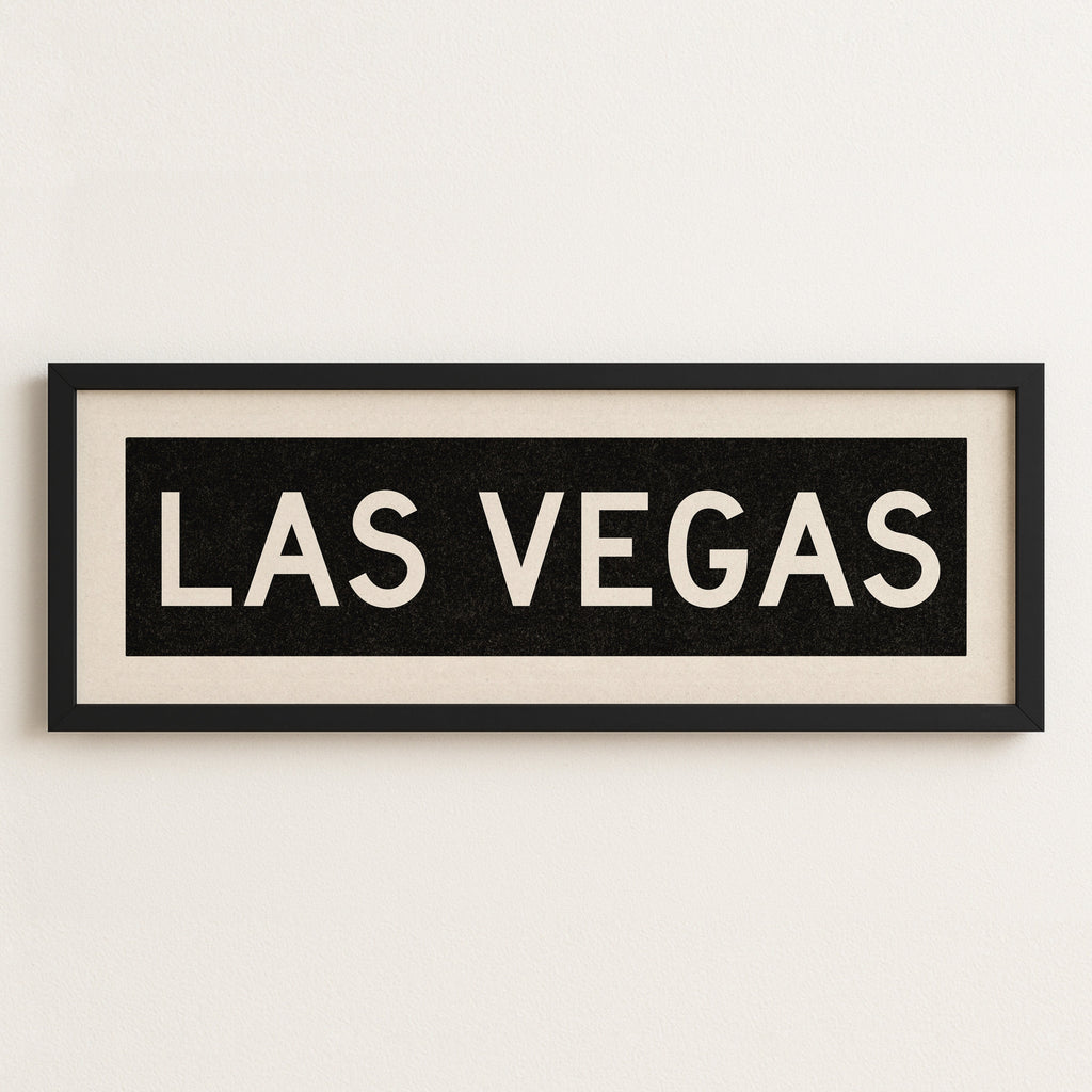 Framed Las Vegas Nevada Bus Scroll