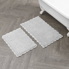 Laura Ashley Heathered Crochet Border Bath Rug