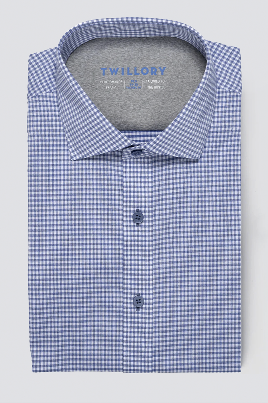 Leader Non-Iron Check // Micro Blue