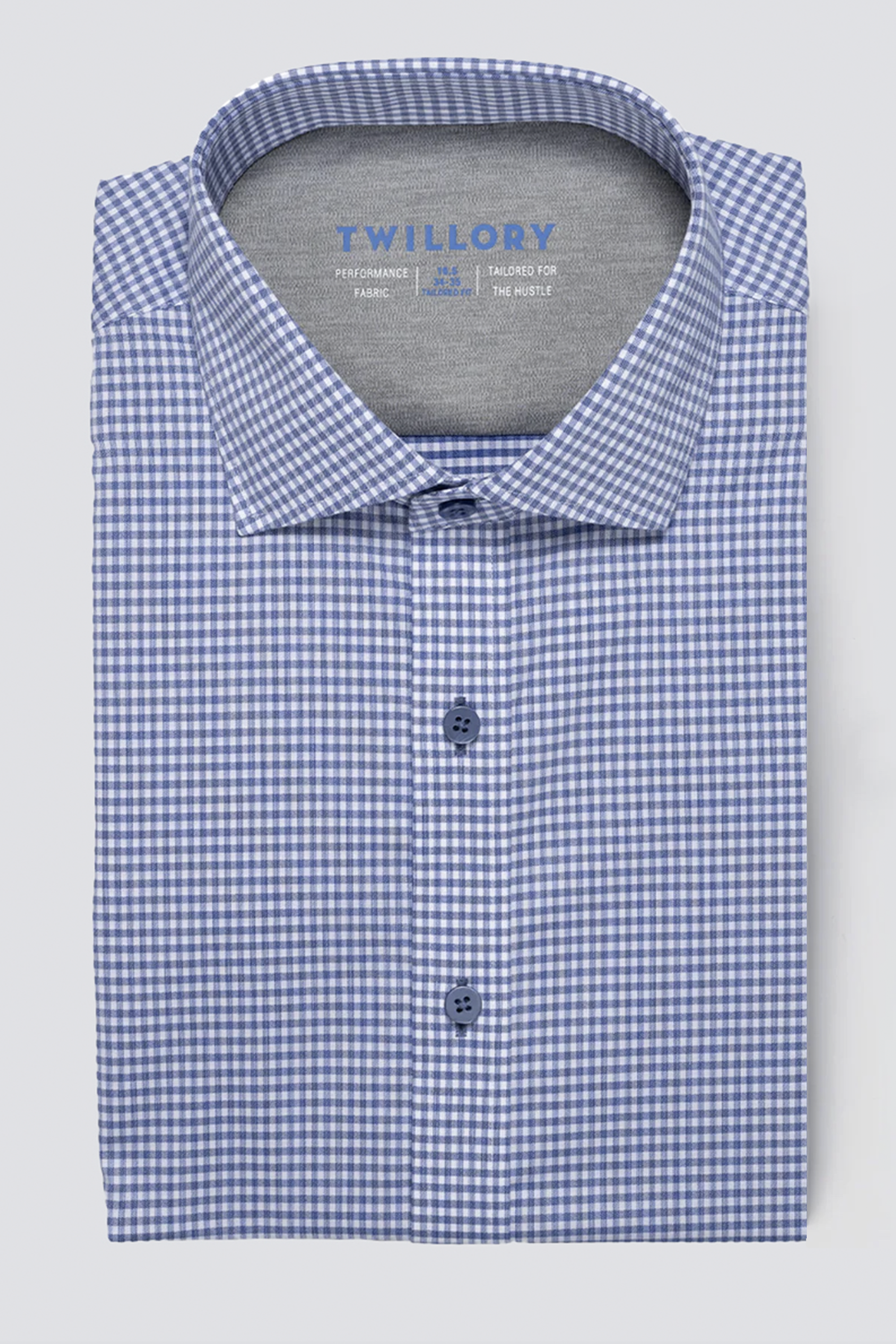 Leader Non-Iron Check // Micro Blue