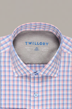 Leader Non-Iron Check // Orange Blue