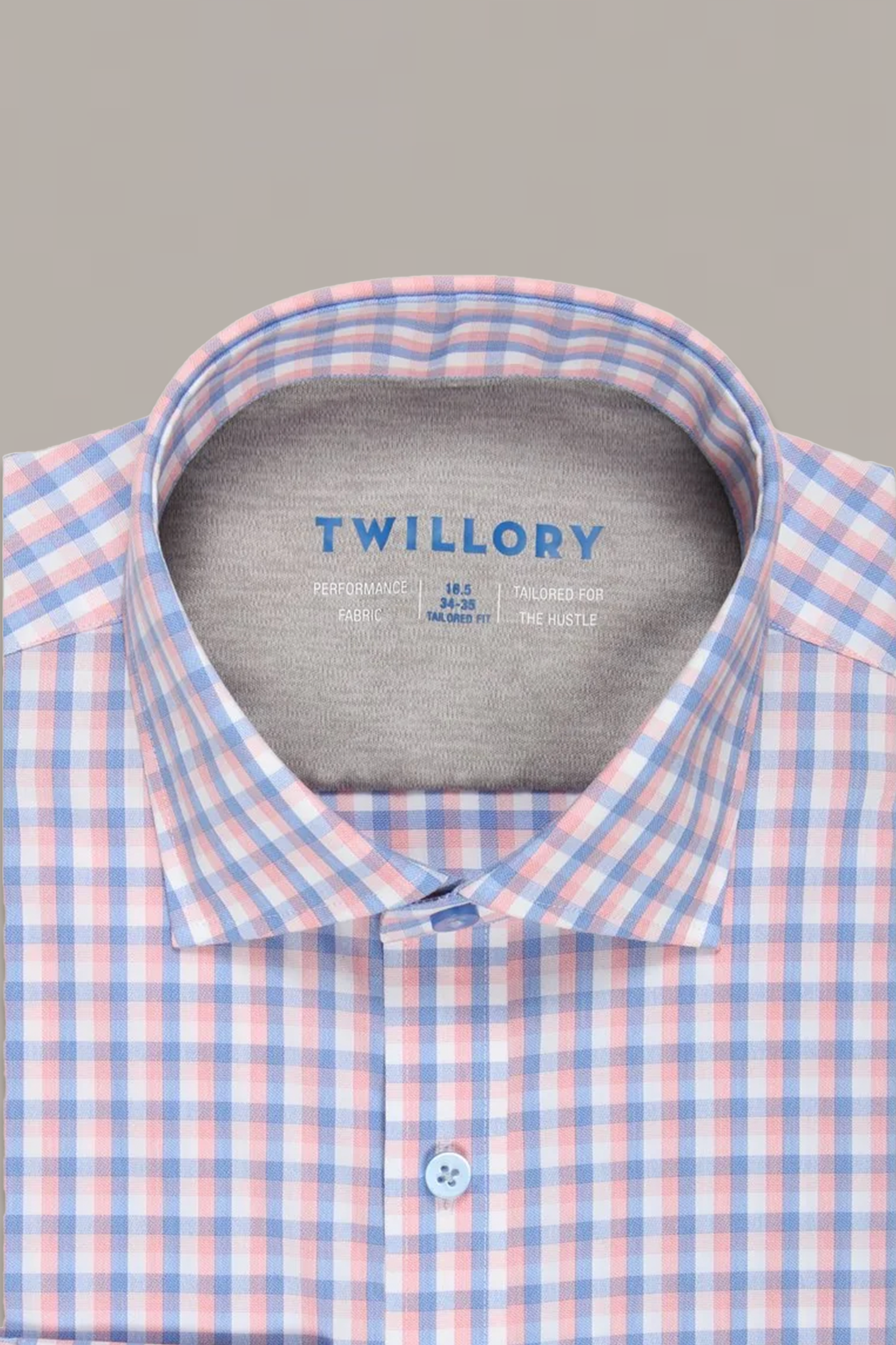 Leader Non-Iron Check // Orange Blue
